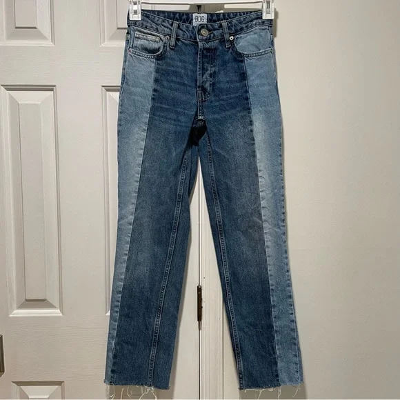 Urban Outfitters BDG jessye two toned mid rise true straight leg jeans 24 - Picture 2 of 16